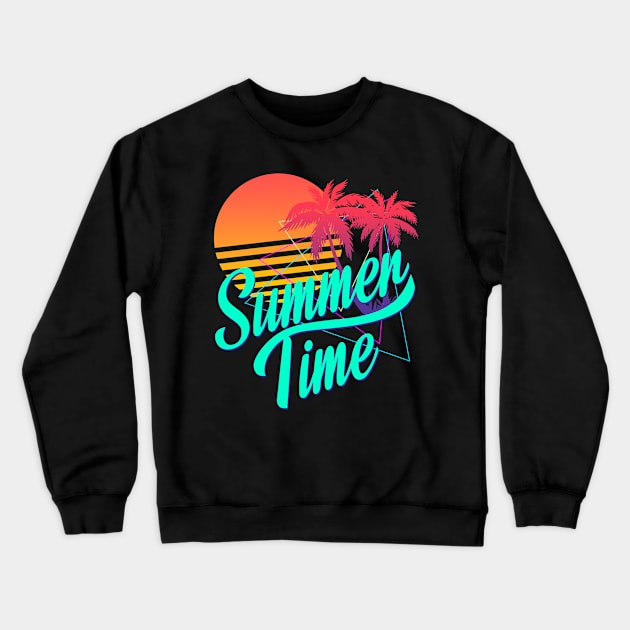 Summer Time Crewneck Sweatshirt by Vaporwave